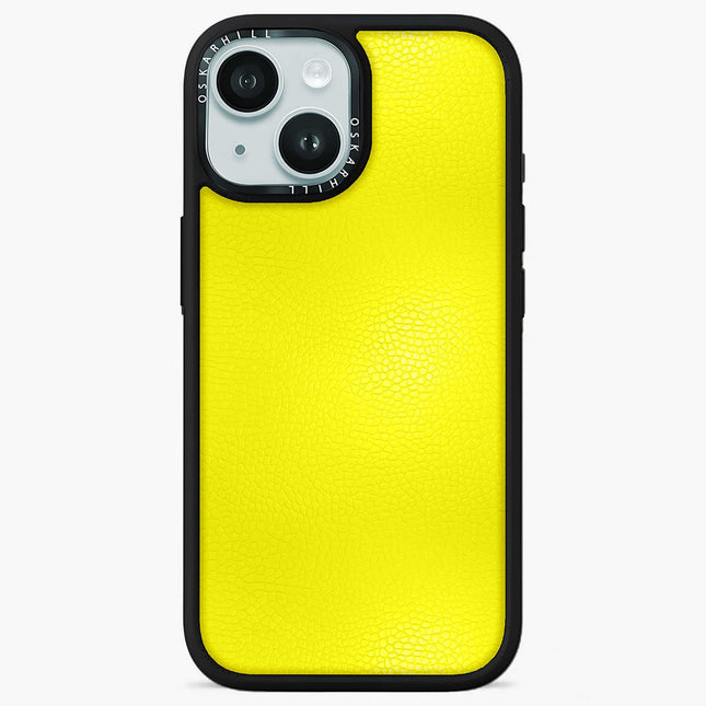 Coque Elite Leather pour iPhone 14 — Jaune citron