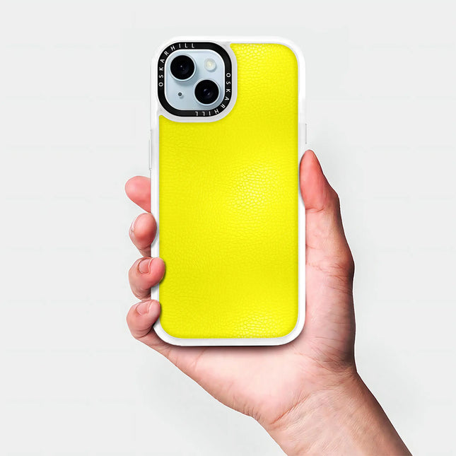 iPhone 13 Mini Case Classic Leather — Lemon Yellow