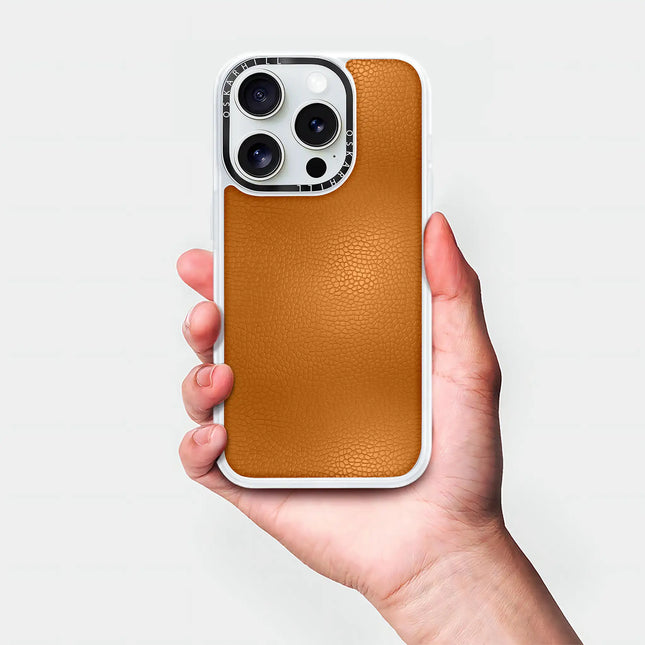 Coque iPhone 13 Pro en cuir classique — Brun roux