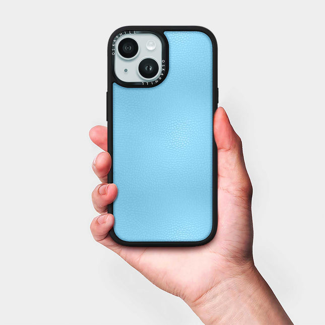 iPhone 15 Case Elite Leather — Sky Blue