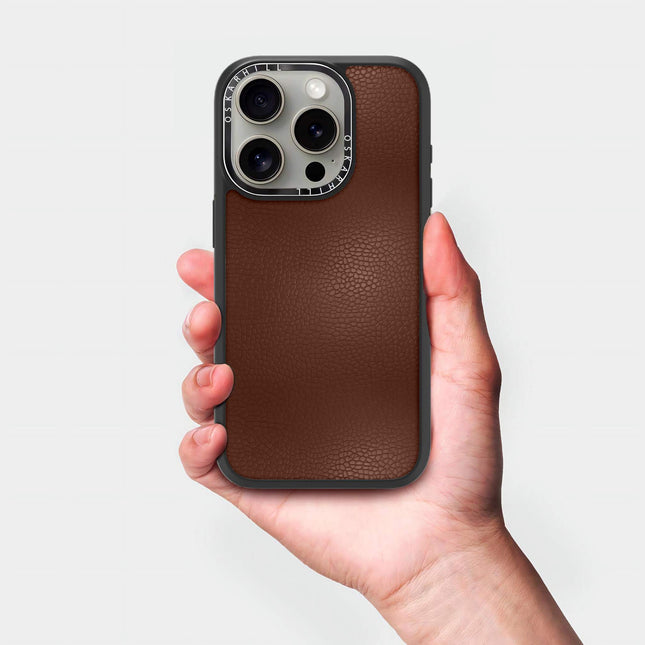 Coque Elite Leather pour iPhone 15 Pro — Crater Brown