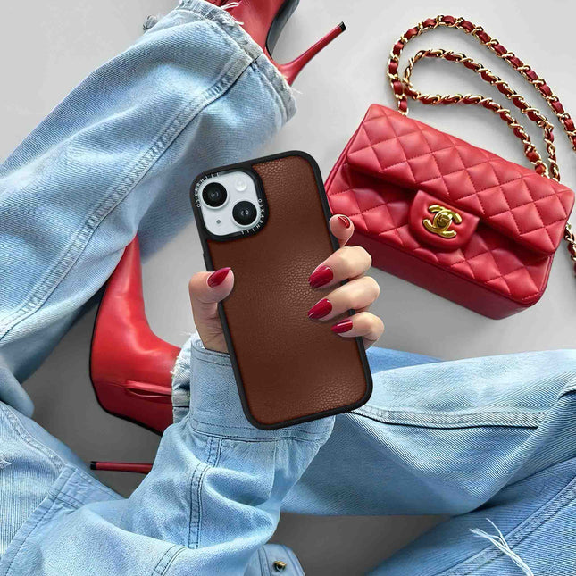 Étui en cuir Elite pour iPhone 14 Plus — Marron phoque