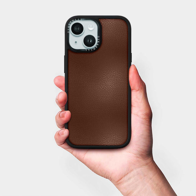 Coque Elite Leather pour iPhone 15 Plus — Crater Brown