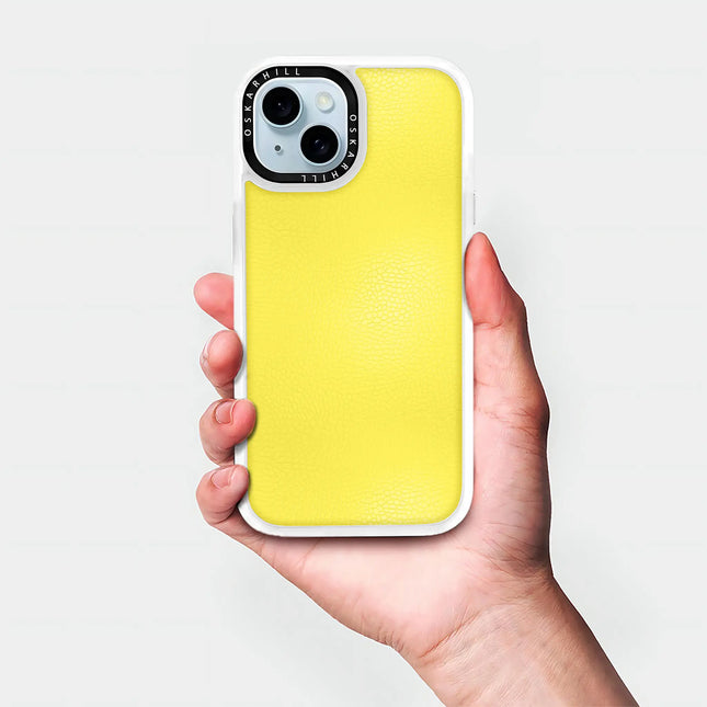 iPhone 14 Case Classic Leather — Lemon Yellow