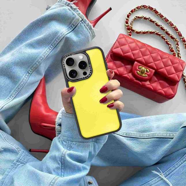 Coque Elite Leather pour iPhone 13 Pro — Jaune maïs