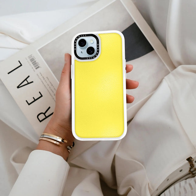 iPhone 14 Case Classic Leather — Corn Yellow