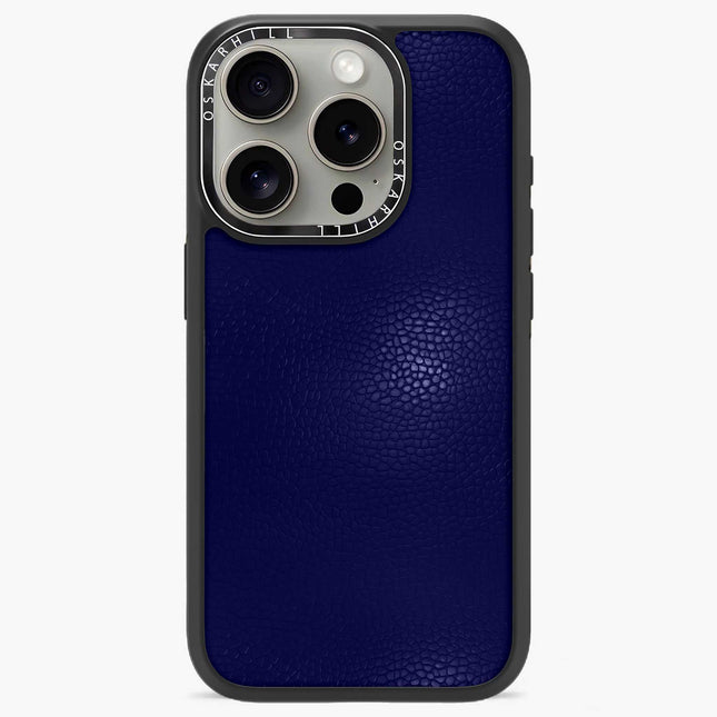 Coque Elite Leather pour iPhone 16 Pro Max — Bleu nuit