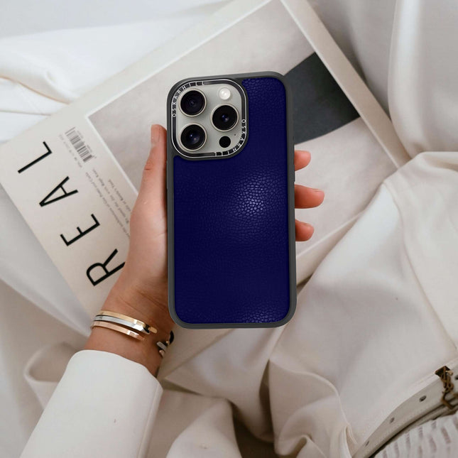 iPhone 16 Pro Case Elite Leather — Night Blue