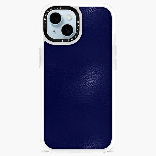 Coque iPhone 13 en cuir classique — Bleu nuit