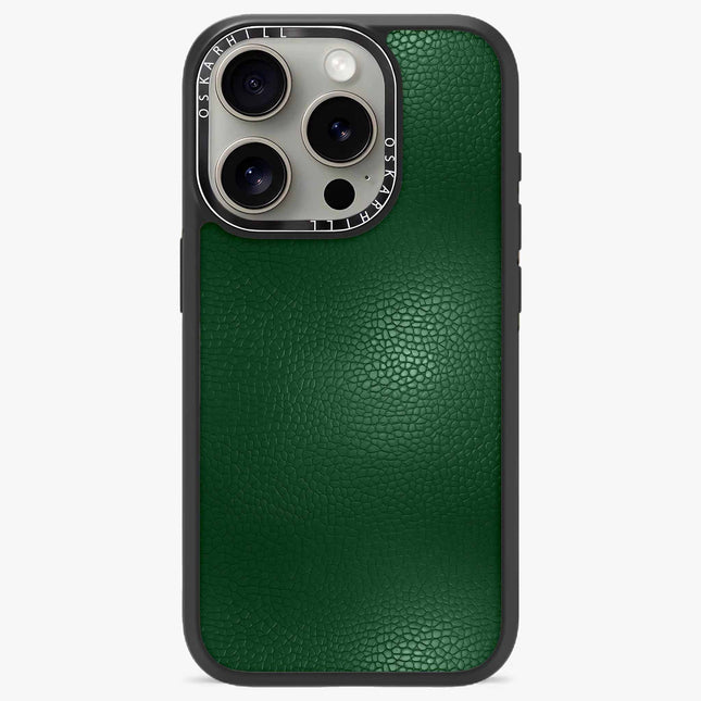 Coque Elite Leather pour iPhone 16 Pro Max — Vert foncé