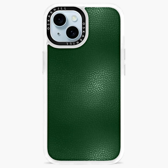 iPhone 15 Plus Case Classic Leather — Dark Green