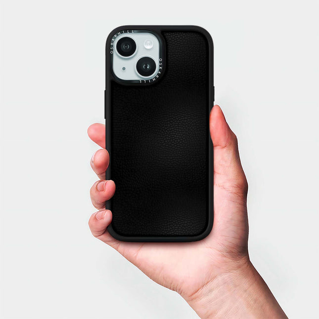 Coque Elite Leather pour iPhone 13 — Noir fumé