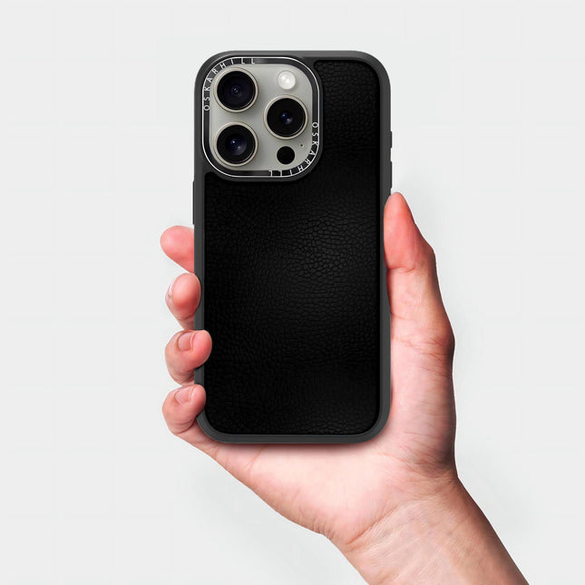 iPhone 13 Pro Max Case Elite Leather — Smoky Black