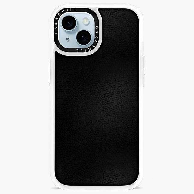 iPhone 15 Plus Case Classic Leather — Smoky Black