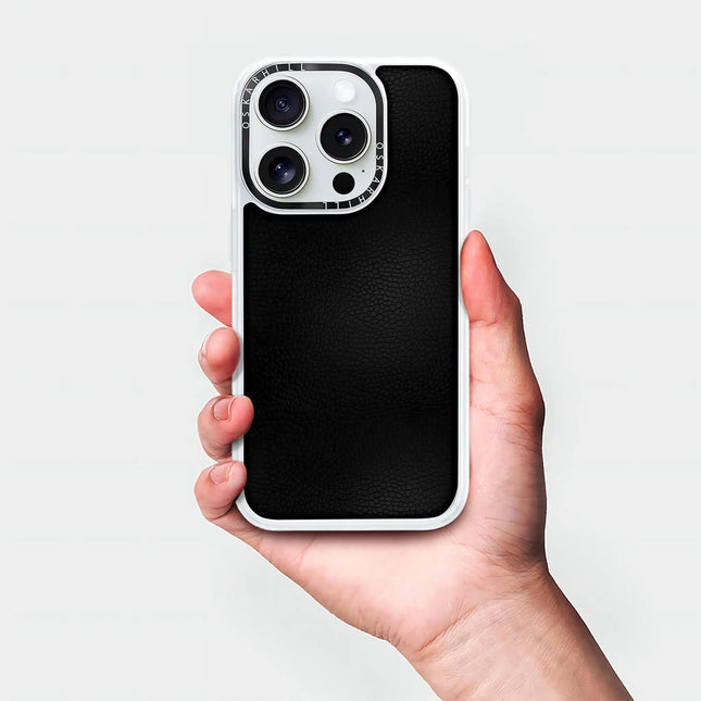 iPhone 16 Pro Max in Classic Leather — Smoky Black