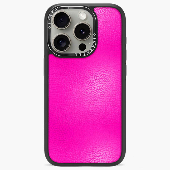 iPhone 14 Pro Hülle Elite Leder – Shocking Pink