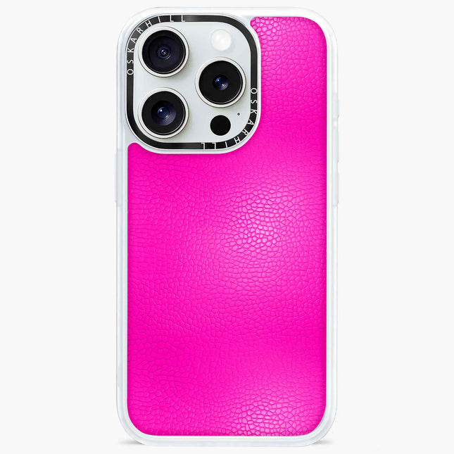 iPhone 13 Pro Max Classic Leather Case - Spicy Pink