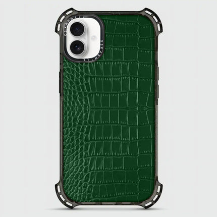 Coque iPhone 16 Alligator Bounce — Vert foncé