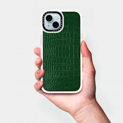 iPhone 14 Case Classic Alligator – Dunkelgrün