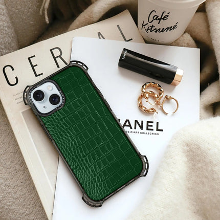 Coque iPhone 15 Plus Alligator Bounce — Vert foncé