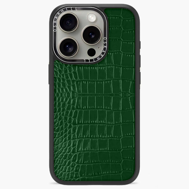 iPhone 13 Pro Hülle Elite Alligator – Dunkelgrün