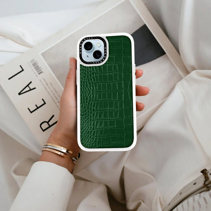 iPhone 14 Case Classic Alligator – Dunkelgrün