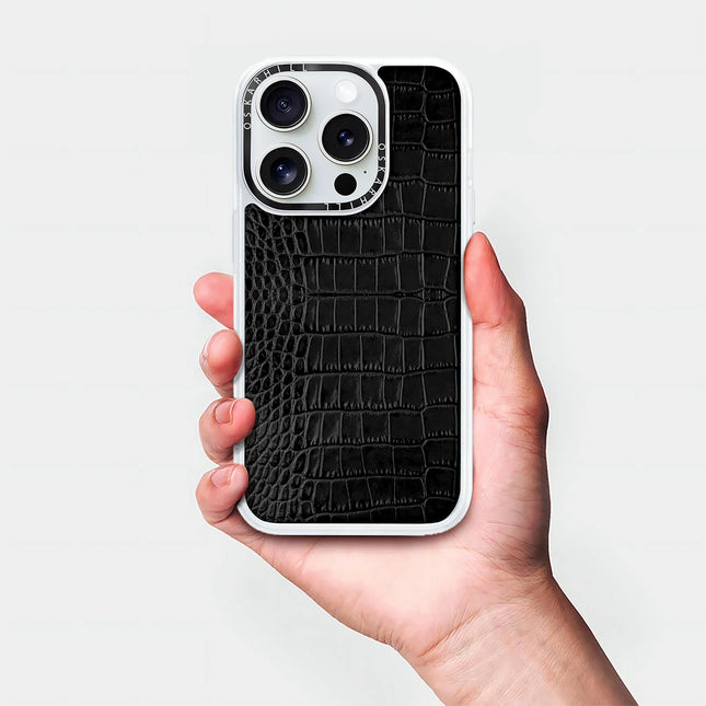 iPhone 13 Pro Case Classic Alligator — Smoky Black