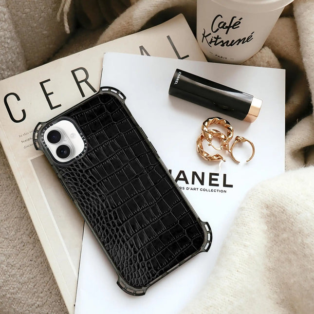 iPhone 16 Case Alligator Bounce — Smoky Black