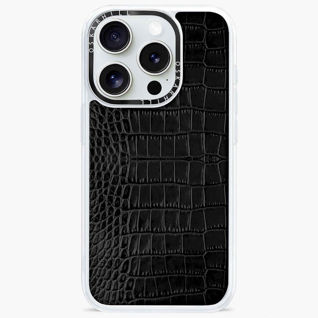 Coque iPhone 13 Pro Alligator classique — Noir fumé