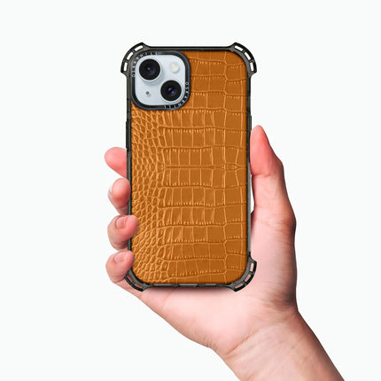 Coque iPhone 14 Alligator Bounce — Brun roux