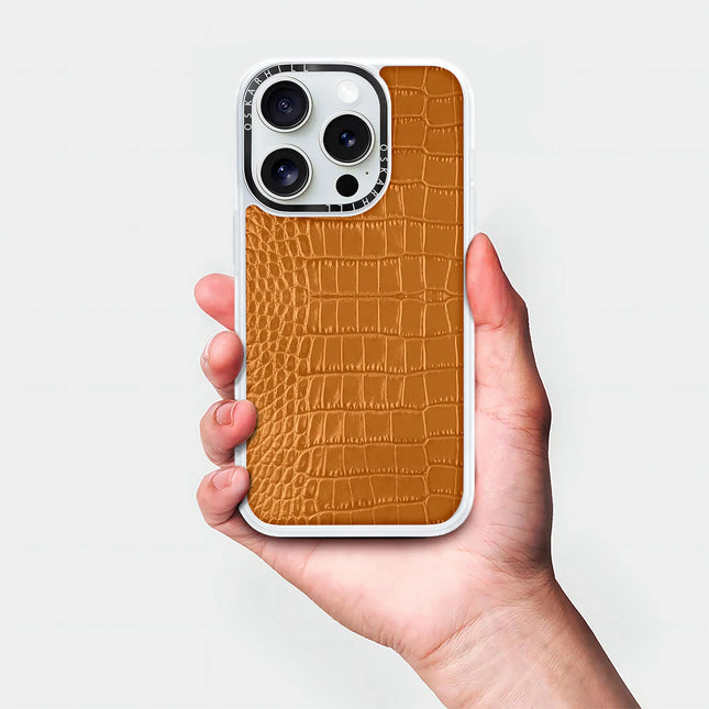 iPhone 15 Pro Max Classic Alligator Case - Dull Orange