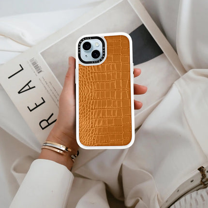 iPhone 13 Case Classic Alligator — Ruddy Brown