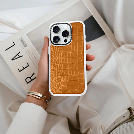 iPhone 13 Pro Max Hülle Classic Alligator – Matt Orange