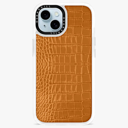 iPhone 14 Hülle Classic Alligator – Rotbraun