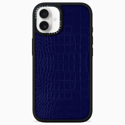 iPhone 16 Case Elite Alligator — Night Blue