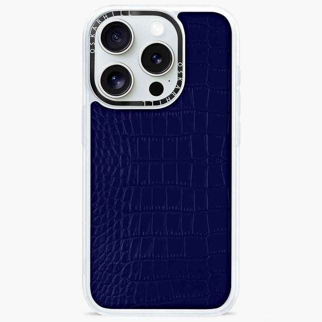 Coque iPhone 13 Pro Alligator classique — Bleu nuit