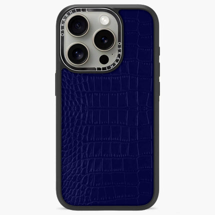 iPhone 13 Pro Max Hülle Elite Alligator – Nachtblau