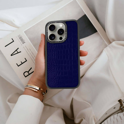 Coque iPhone 13 Pro Elite Alligator — Bleu nuit