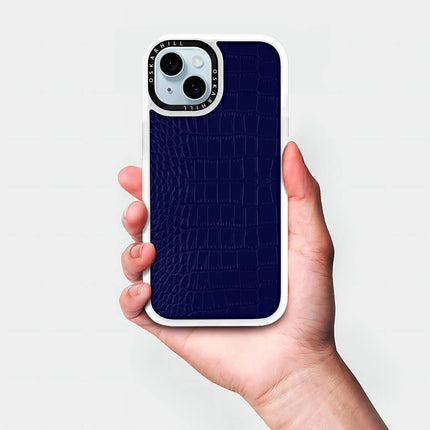 iPhone 13 Case Classic Alligator — Night Blue