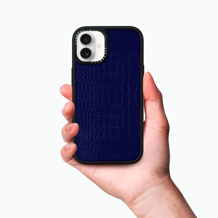 iPhone 16 Plus Case Elite Alligator — Night Blue