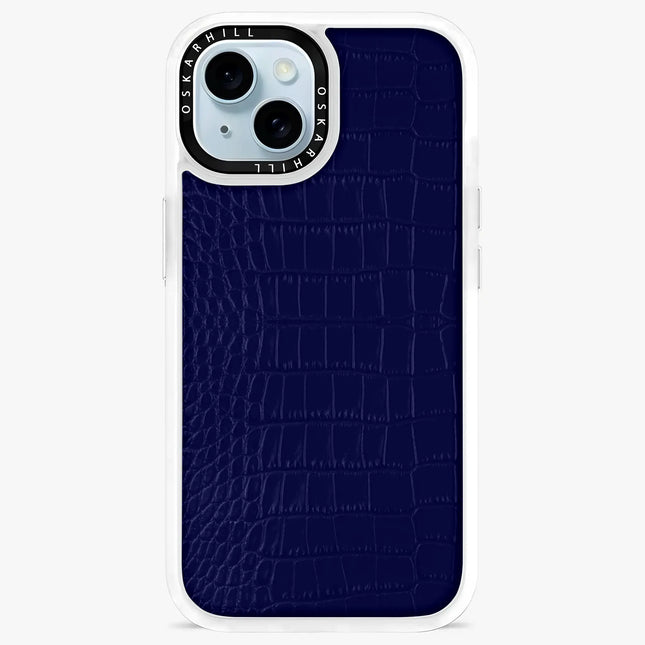 iPhone 15 Plus in Classic Alligator MagSafe Compatible Night Blue