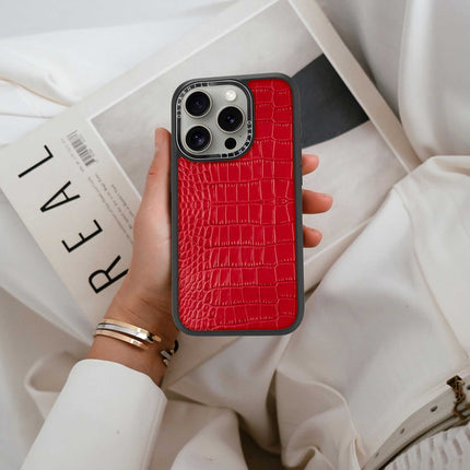 iPhone 15 Pro Case Elite Alligator — Valentine Red