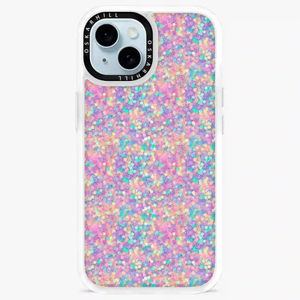 Coque iPhone 15 Classic — Rainbow Dream Glitter