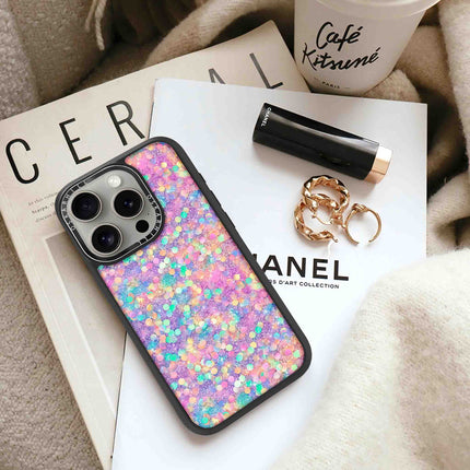 Coque iPhone 15 Pro Max Elite — Paillettes arc-en-ciel