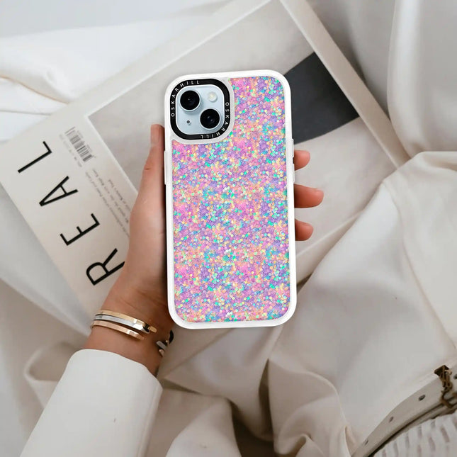 iPhone 14 in Classic MagSafe Compatible Rainbow Dream Glitter Case