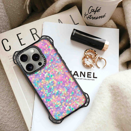 Coque iPhone 15 Pro Max Bounce — Rainbow Dream Glitter