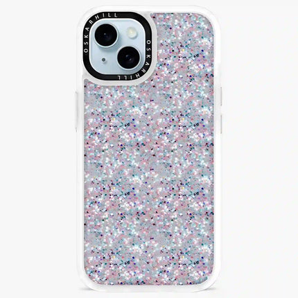 Coque iPhone 14 Classic — Paillettes givrées étoilées