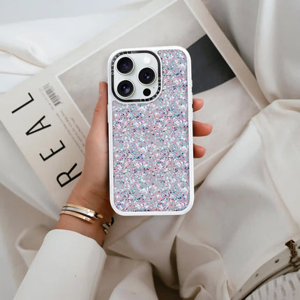 Coque iPhone 13 Pro Classic — Paillettes givrées étoilées