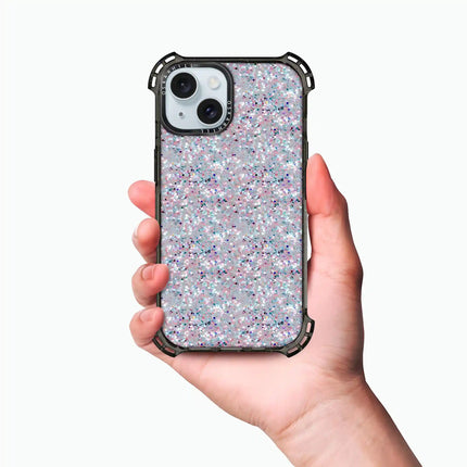 Coque iPhone 14 Bounce — Paillettes givrées étoilées