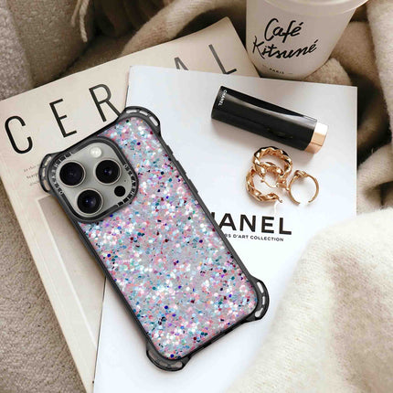 Coque iPhone 13 Pro Bounce — Paillettes givrées étoilées